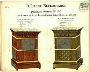 1905 Faienceries de Sarreguemines & Digoin, Poelerie réfractaire Française