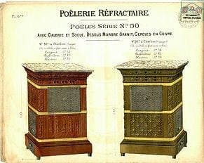 1905 Faienceries de Sarreguemines & Digoin, Poelerie réfractaire Française