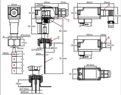 Paddle flow switches, reed switch contact, external body – JPC France